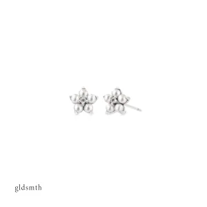 10k White Gold Margot Studs