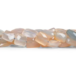 10x8mm Blue Chalcedony Rectangles 17 inch 40 beads