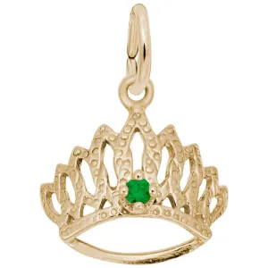 14 KT TIARA W/BIRTHSTONE-MAY