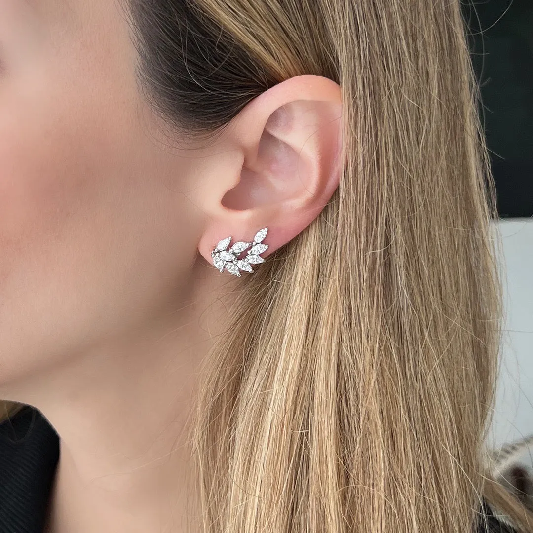 14K Gold SW Marquise Earrings