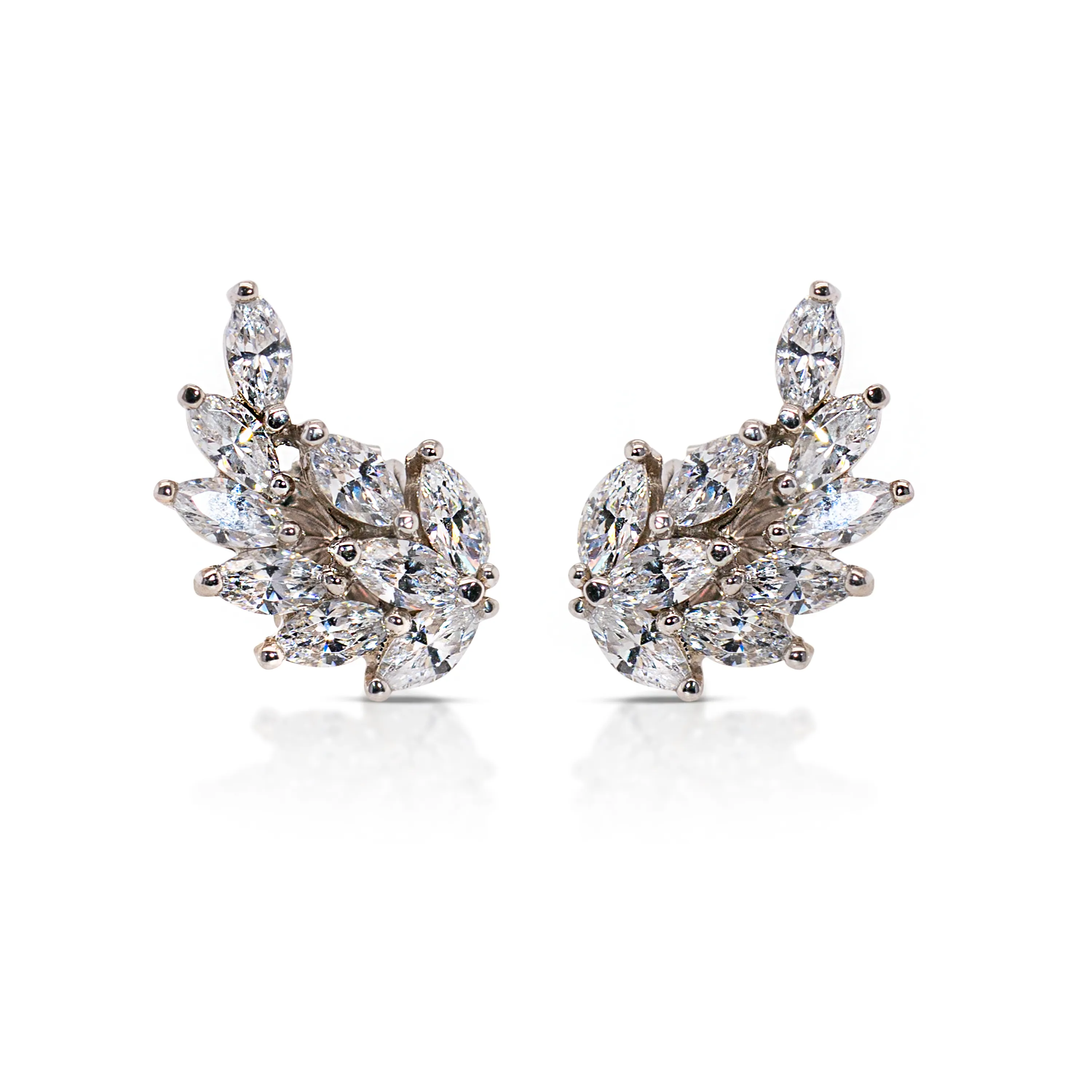 14K Gold SW Marquise Earrings