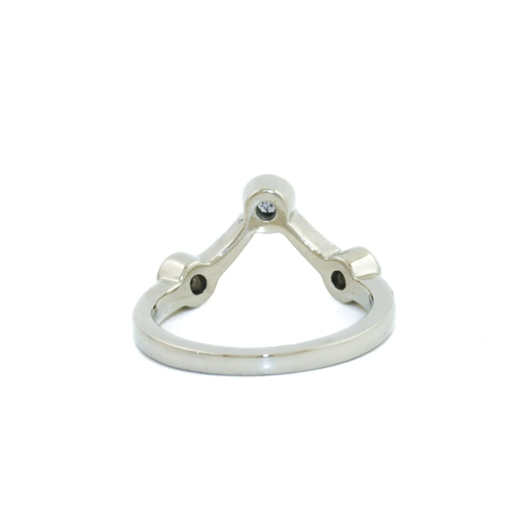 14k White Gold x Three-Point Diamond Ring