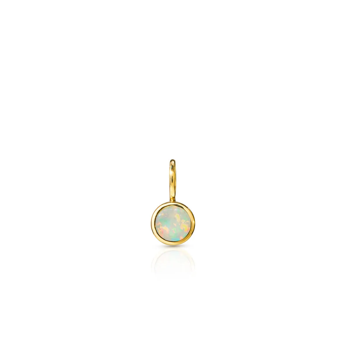 14KT Yellow Gold Opal Bezel Charm