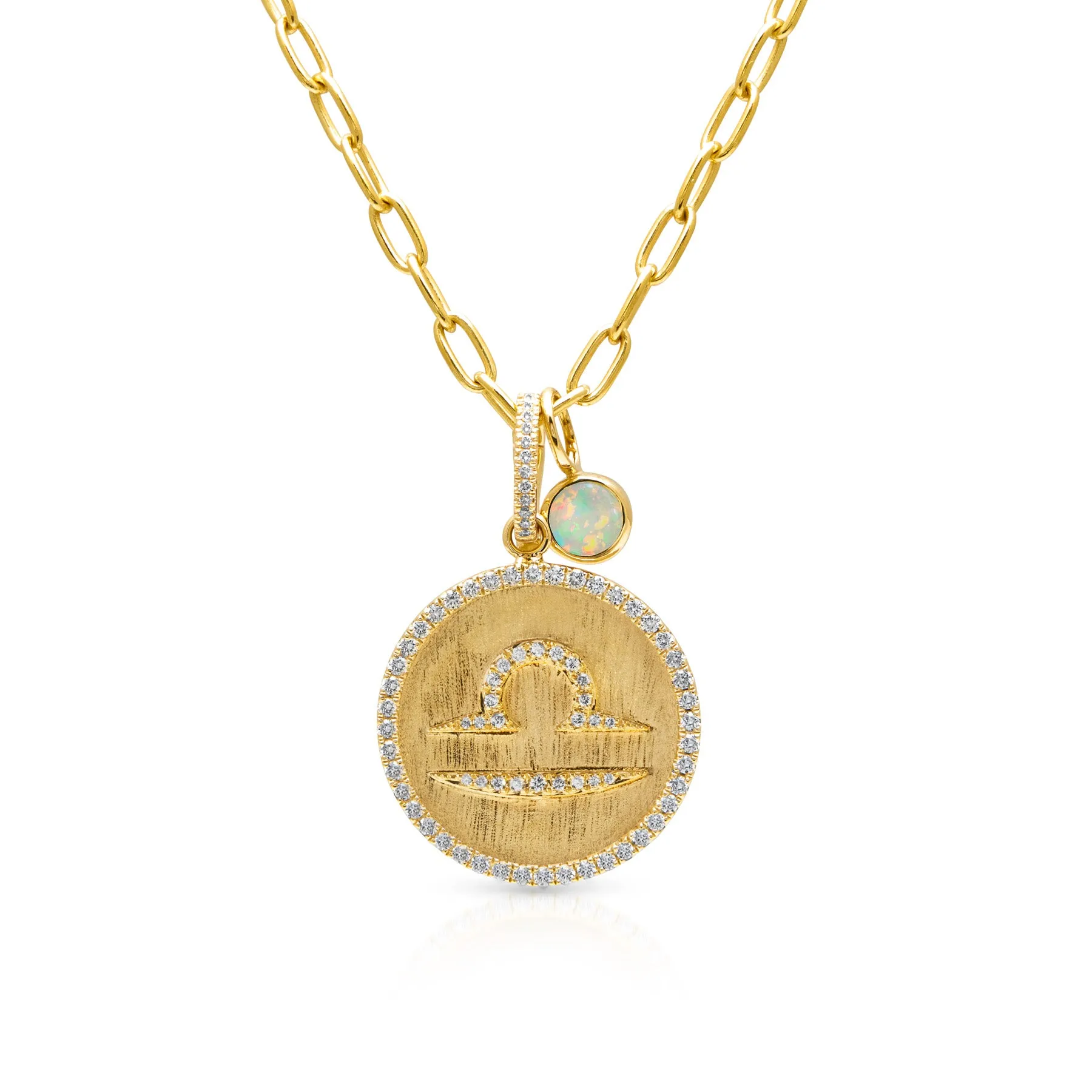 14KT Yellow Gold Opal Bezel Charm