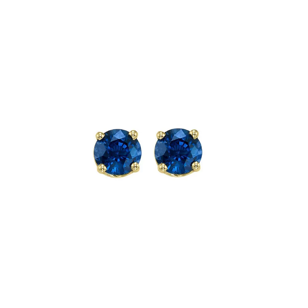 14Kt Yellow Gold Sapphire 7/8Ctw Earring