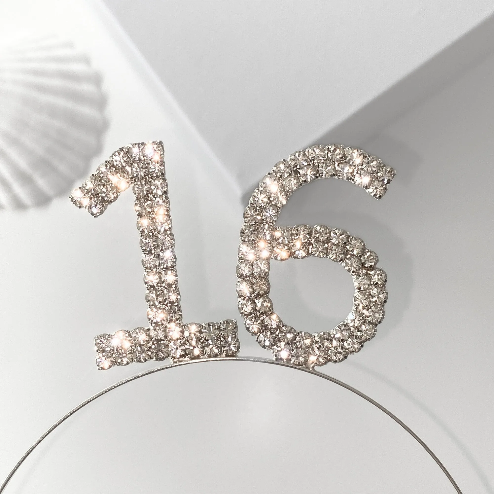 16h Birthday Headband in Silver
