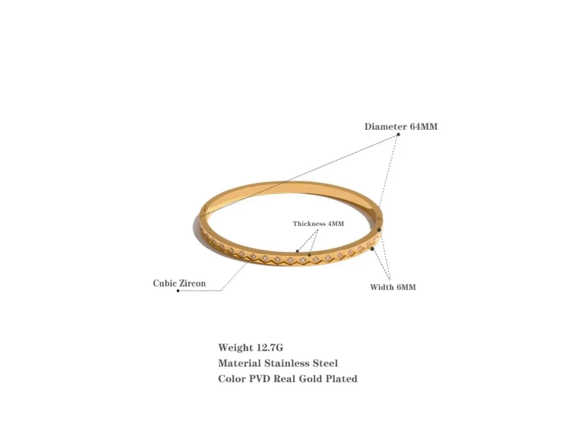 18k Gold Plated Viola Bracelet