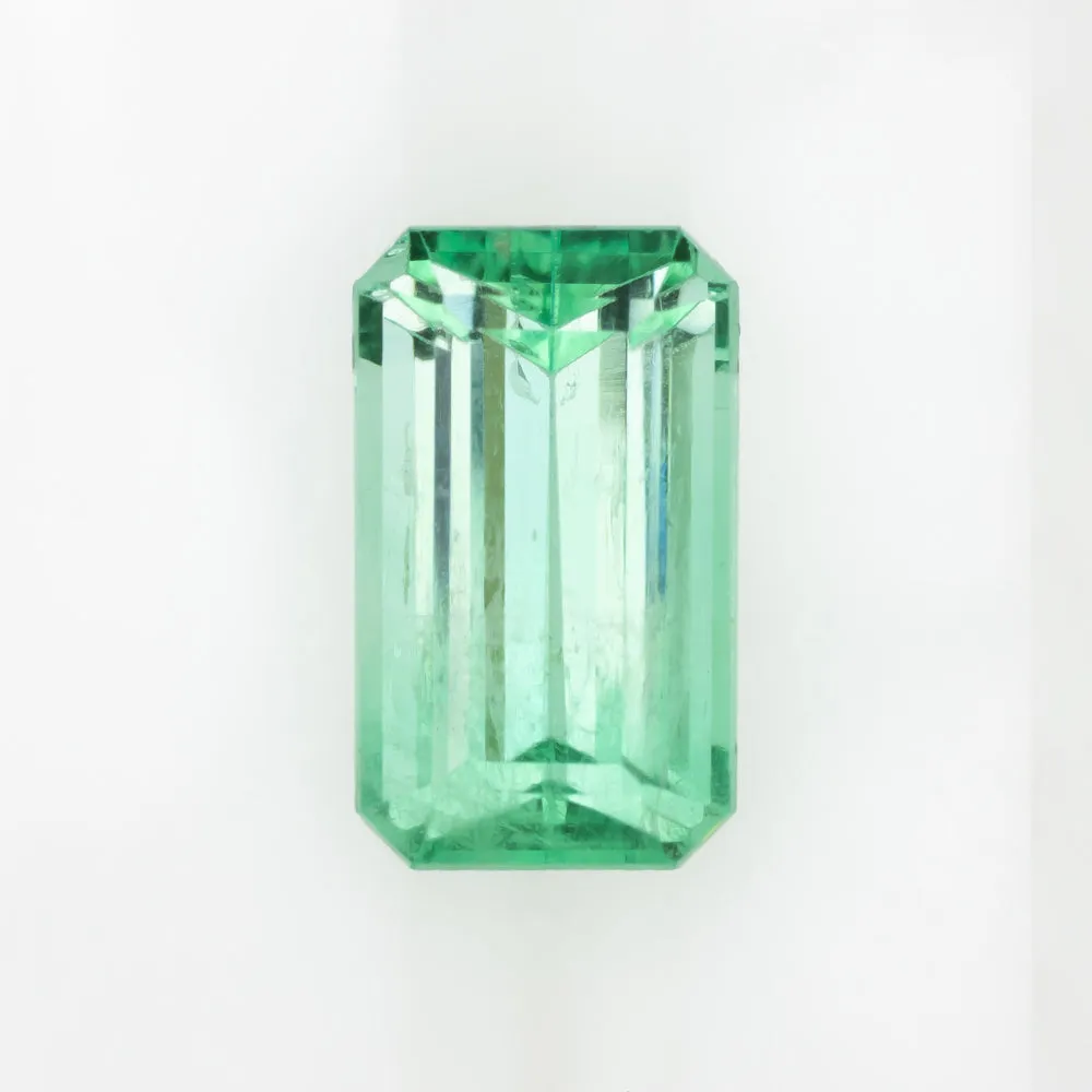 2.22ct EMERALD LOOSE STONE LONG EMERALD CUT NATURAL LOOSE GEMSTONE PASTEL GREEN