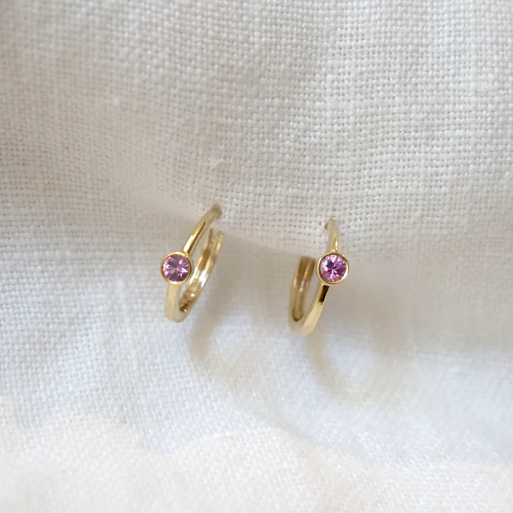 2.7mm Bezel Pink Sapphire Clicker