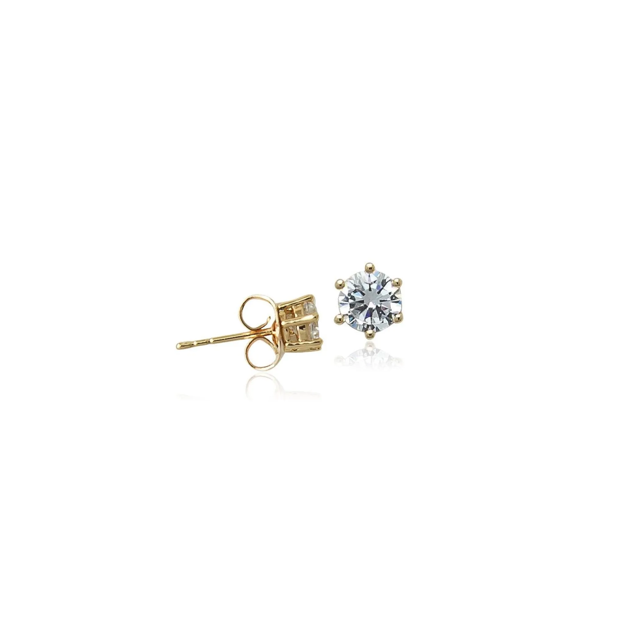 4mm Cubic Zirconia Solitaire Earrings