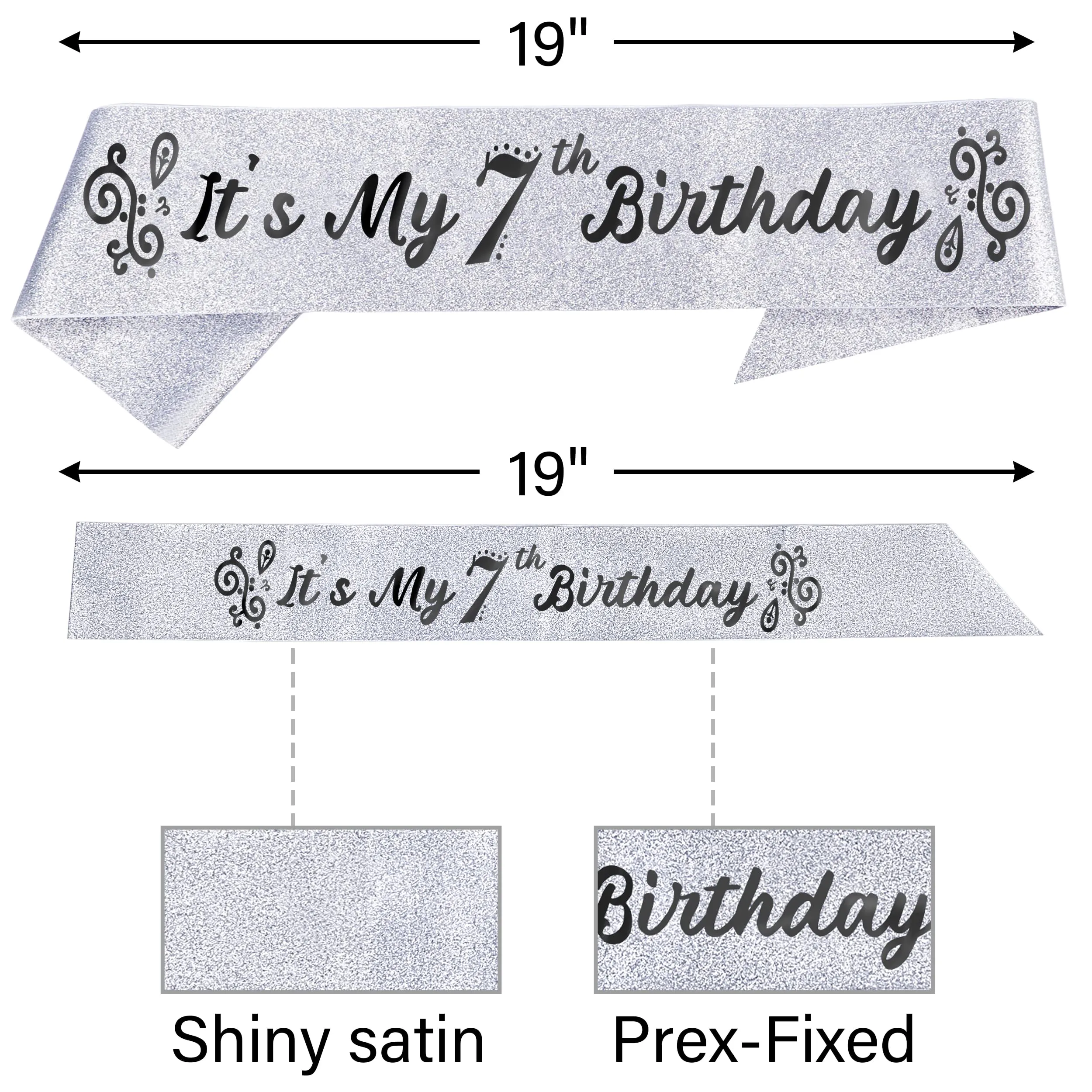 7th Birthday, 7th Birthday Decorations for Girls, 7th Birthday Tiara, 7th Birthday Crown