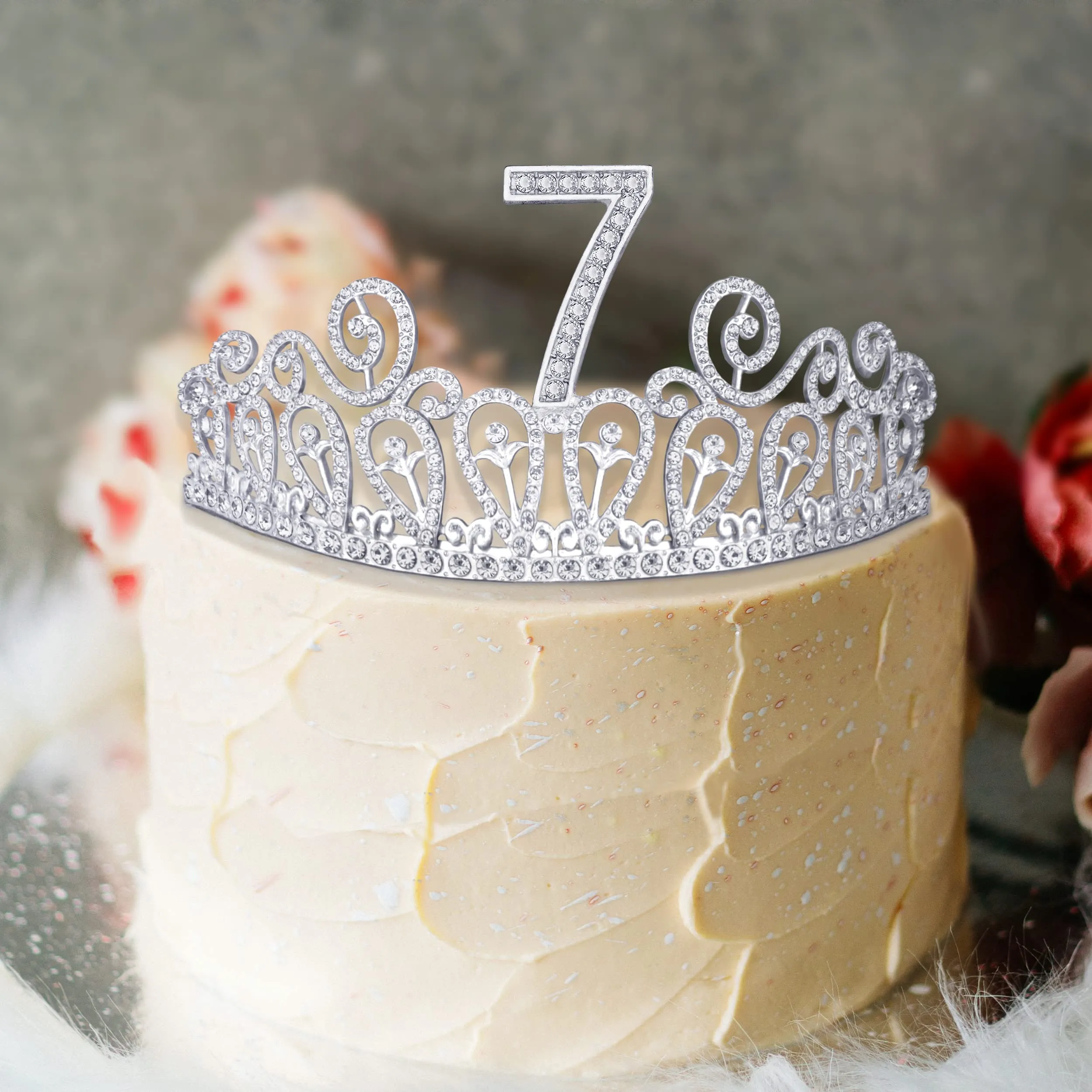 7th Birthday, 7th Birthday Decorations for Girls, 7th Birthday Tiara, 7th Birthday Crown