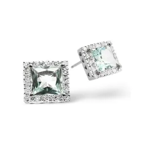 Acotis Diamonds 9K White Gold Diamond 0.27ct Aquamarine 1.90ct Earrings F2249