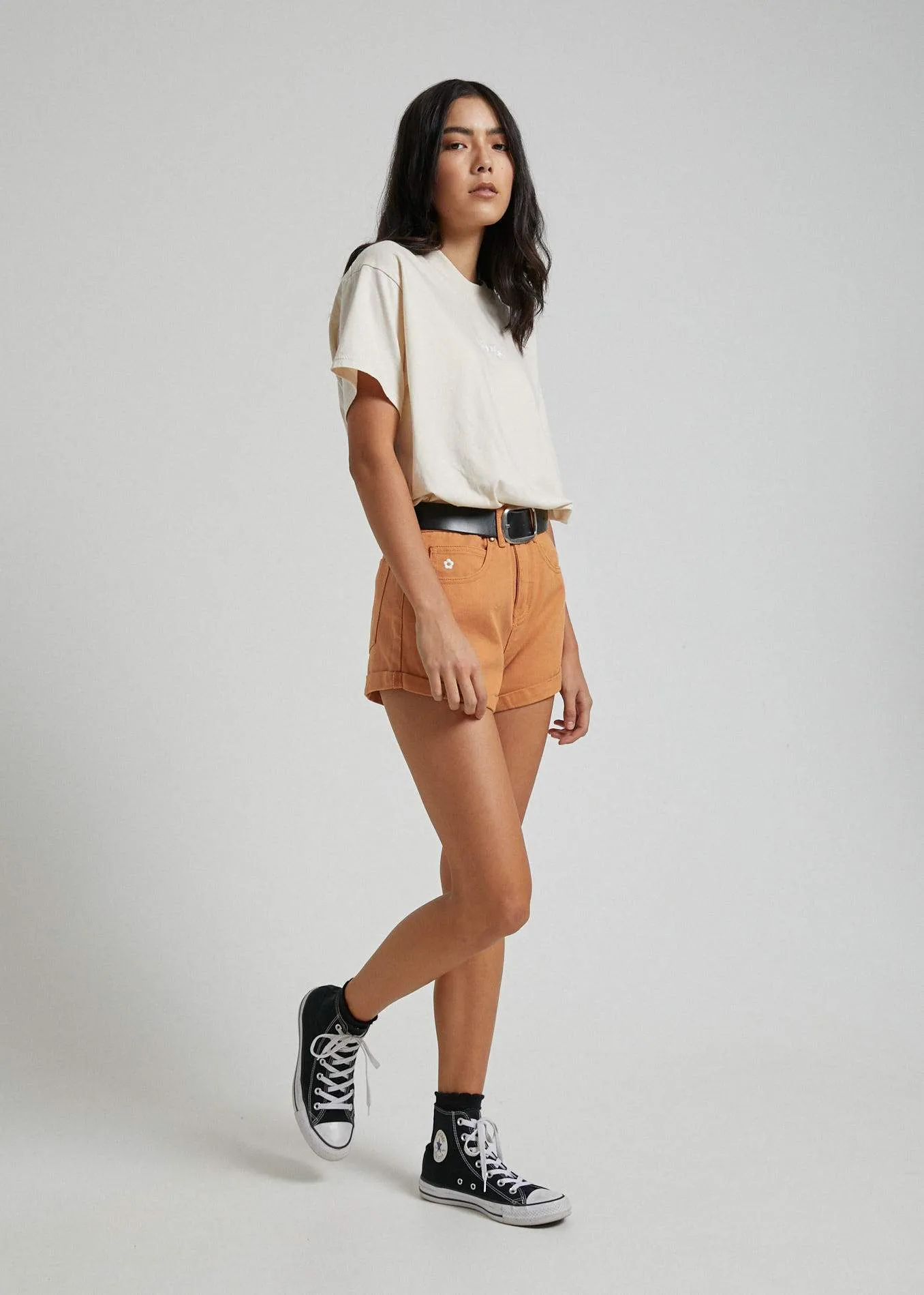Afends Sunday Girl - Oversize Tee - Bone
