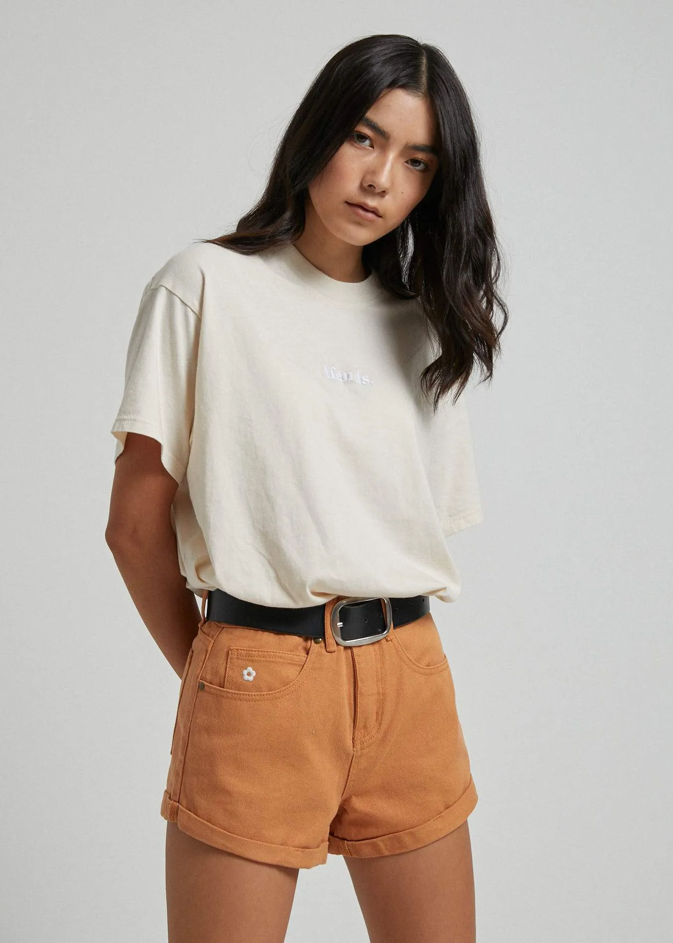 Afends Sunday Girl - Oversize Tee - Bone