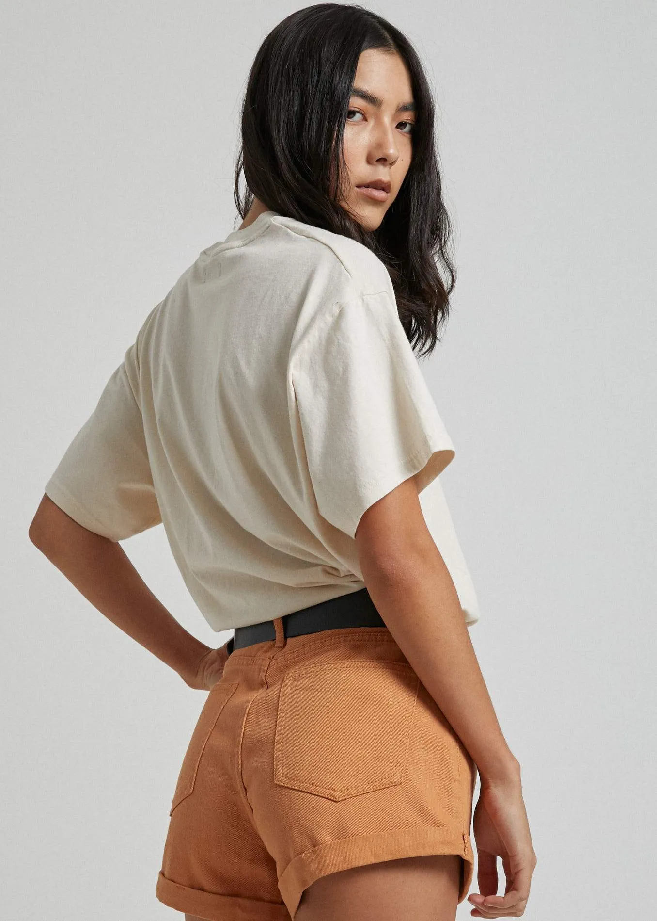 Afends Sunday Girl - Oversize Tee - Bone