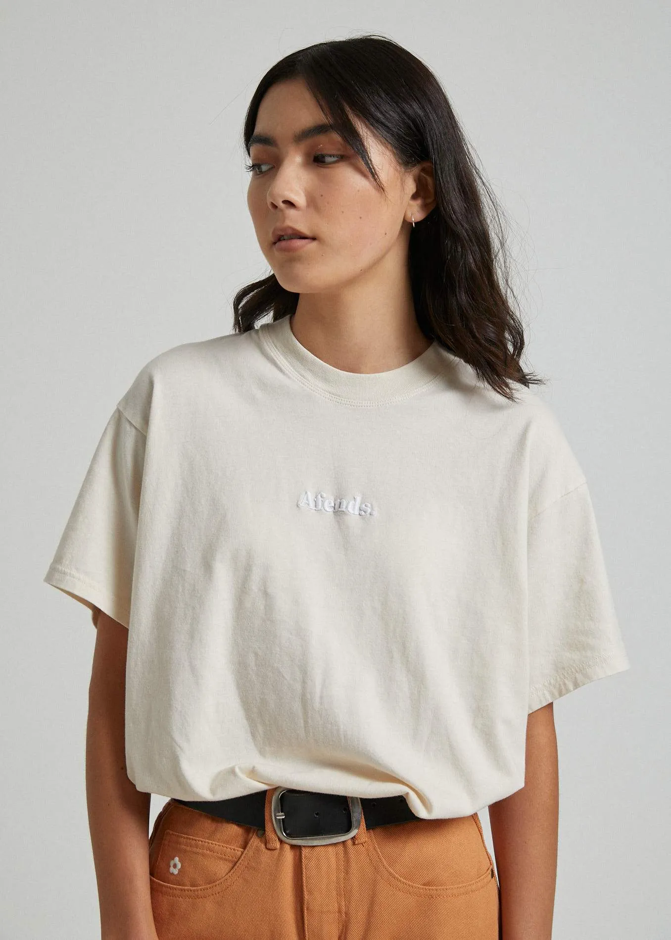 Afends Sunday Girl - Oversize Tee - Bone