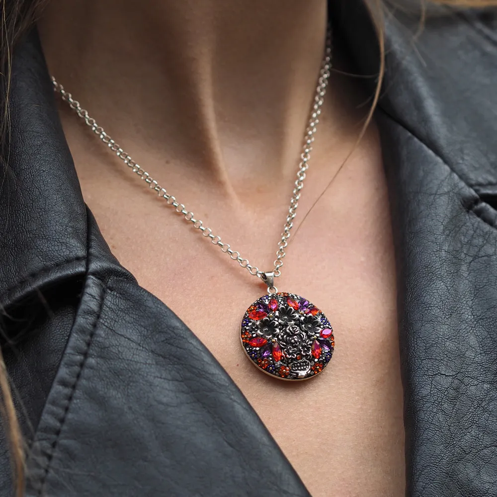 Allegra Catrina Ruby Disc Pendant