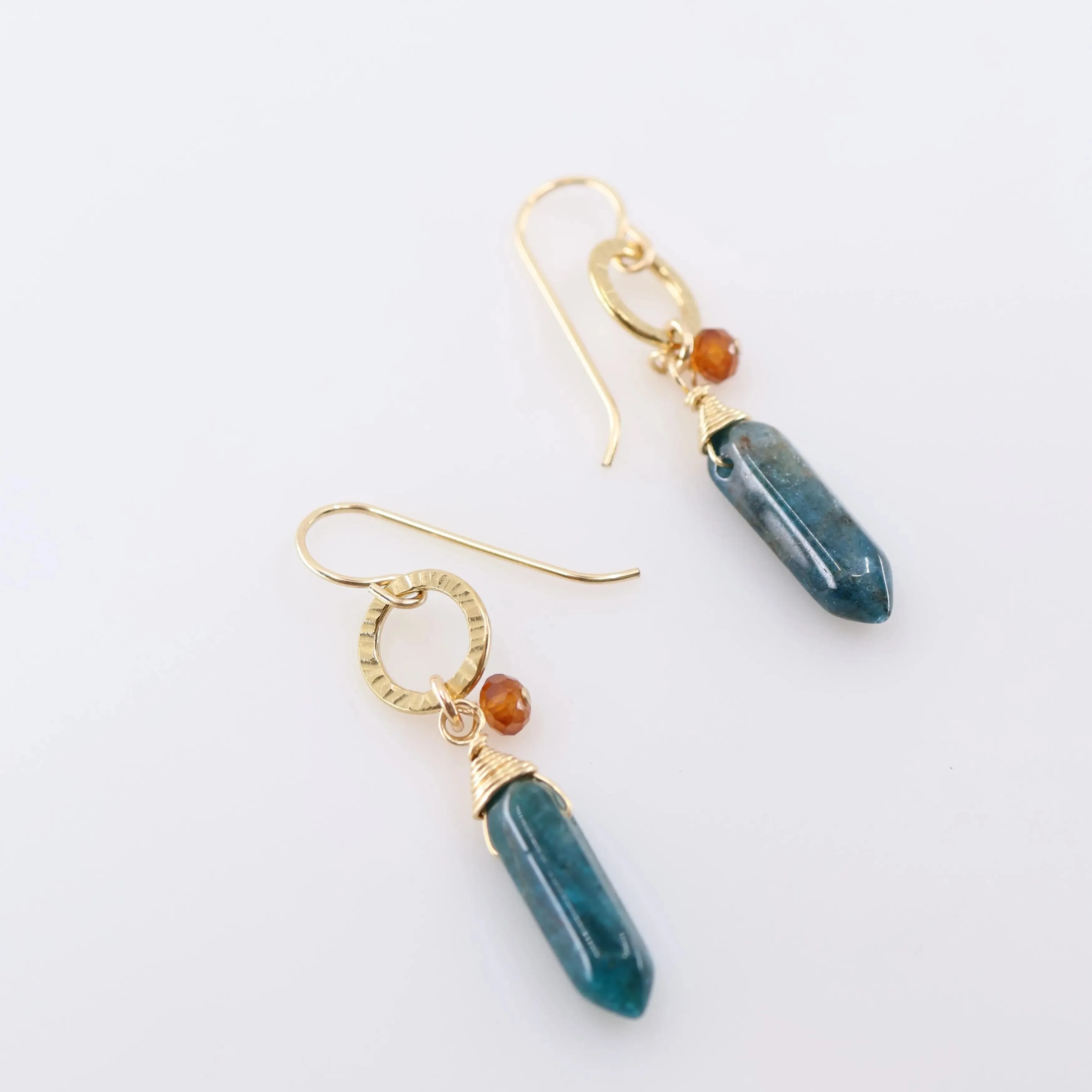 Apatite Gemstone Point Earrings