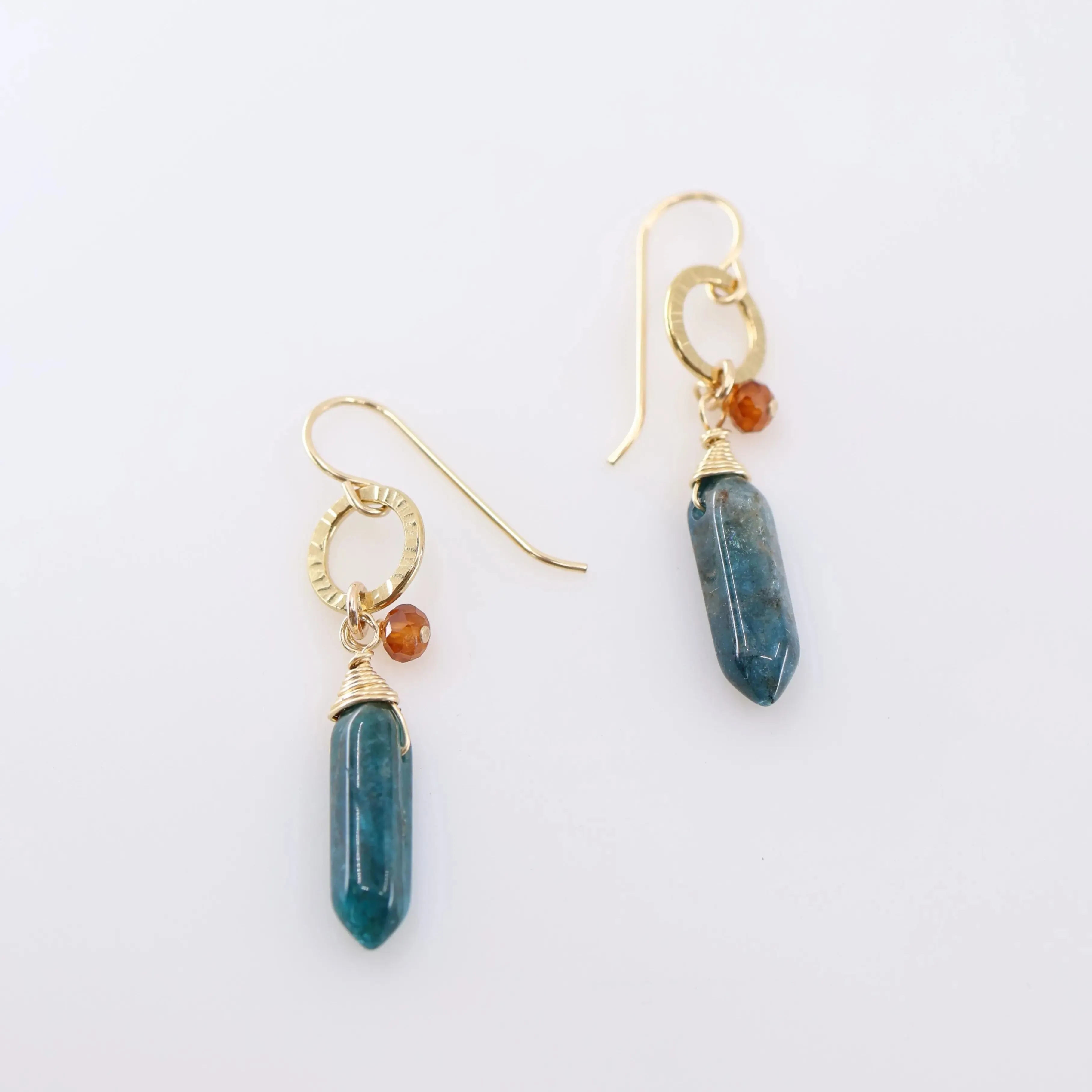 Apatite Gemstone Point Earrings
