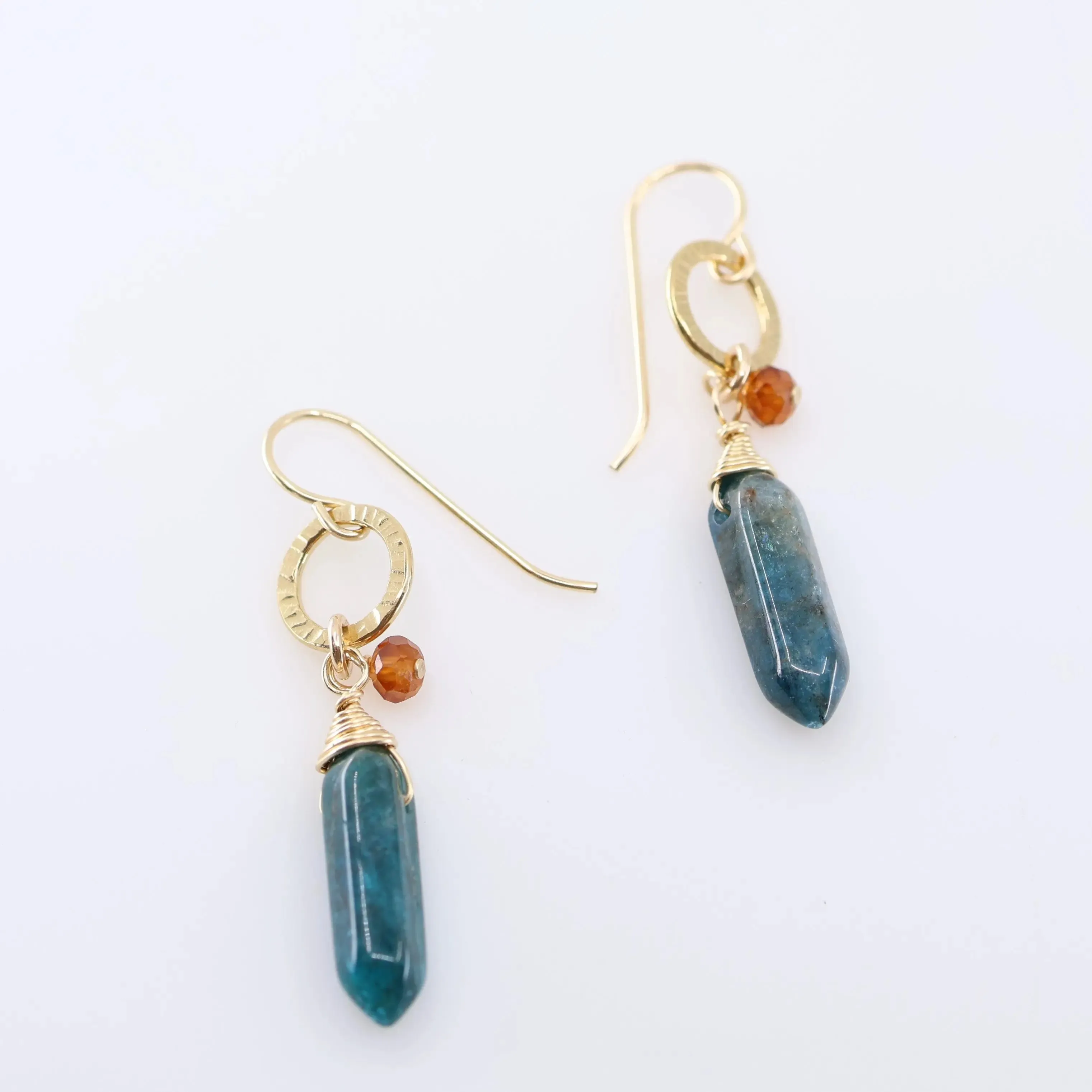 Apatite Gemstone Point Earrings