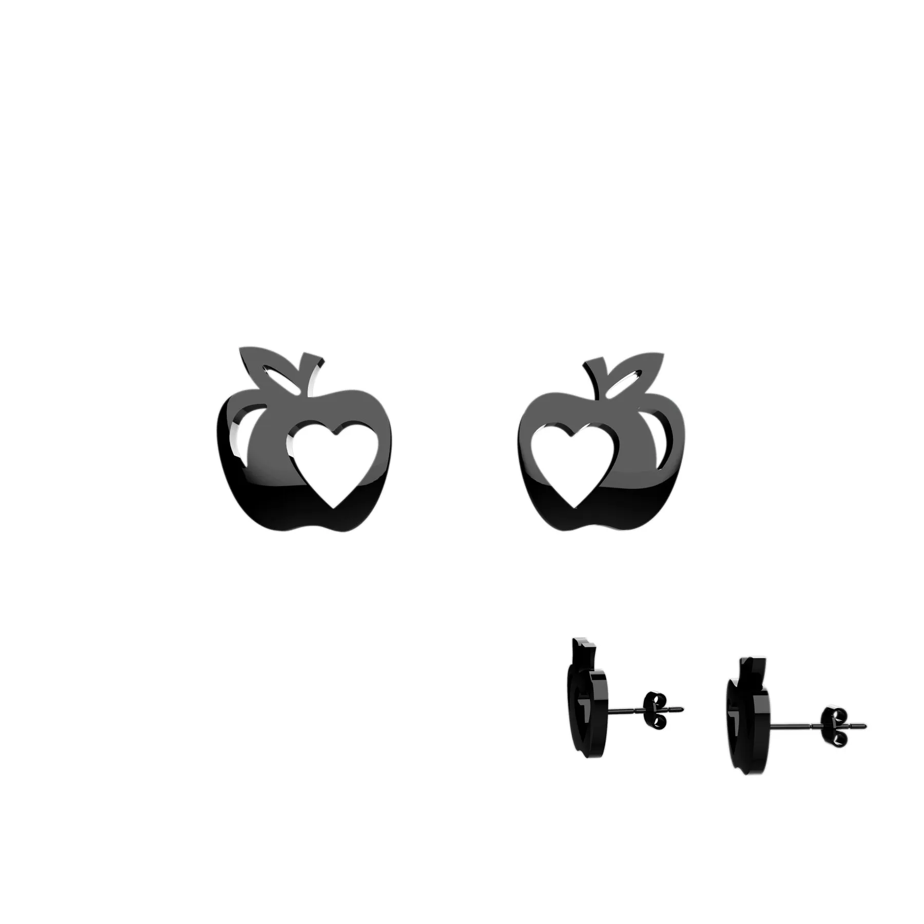 Apple Fruit Stud Ear Jewelry