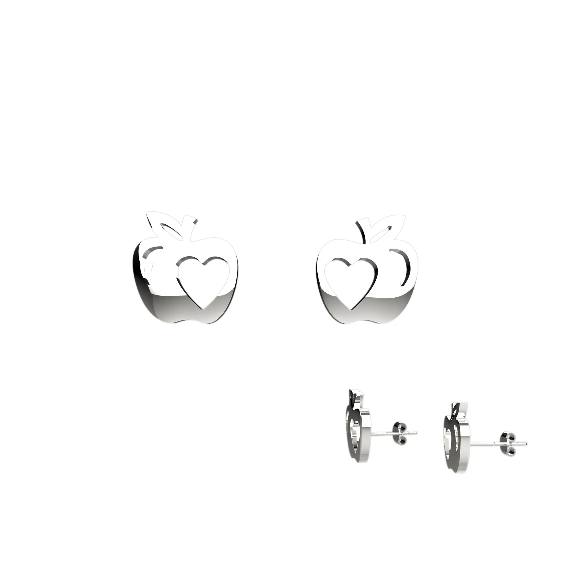 Apple Fruit Stud Ear Jewelry