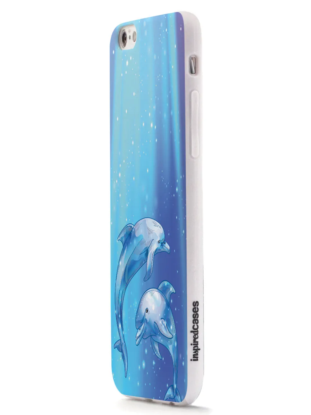 Aquamarine Dolphin Duo - White Case