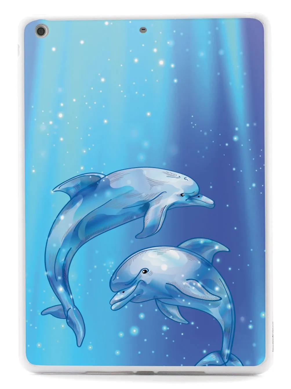 Aquamarine Dolphin Duo - White Case