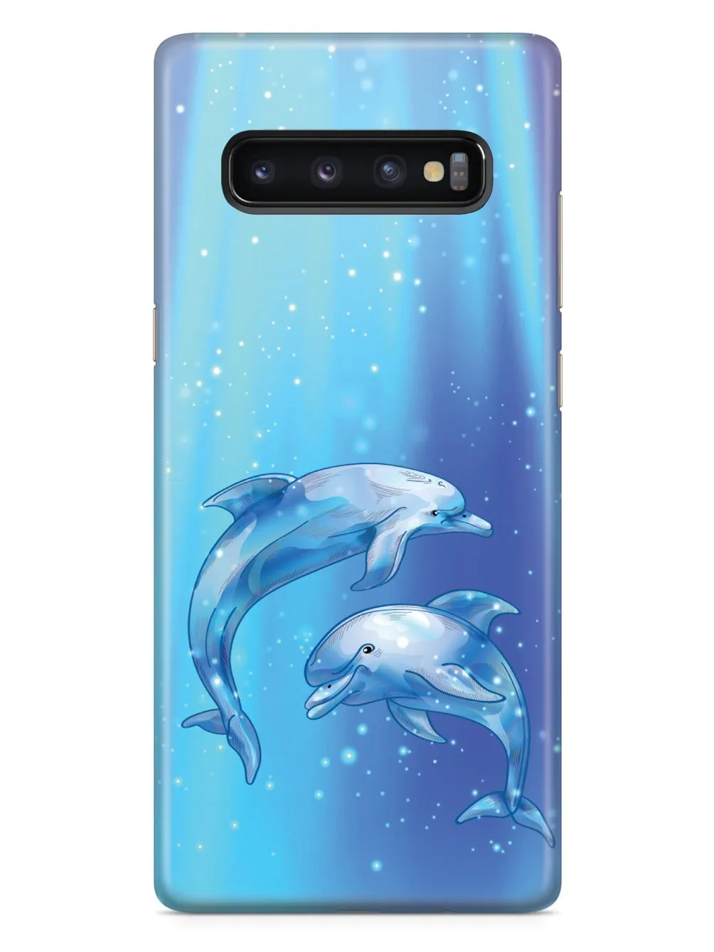 Aquamarine Dolphin Duo - White Case