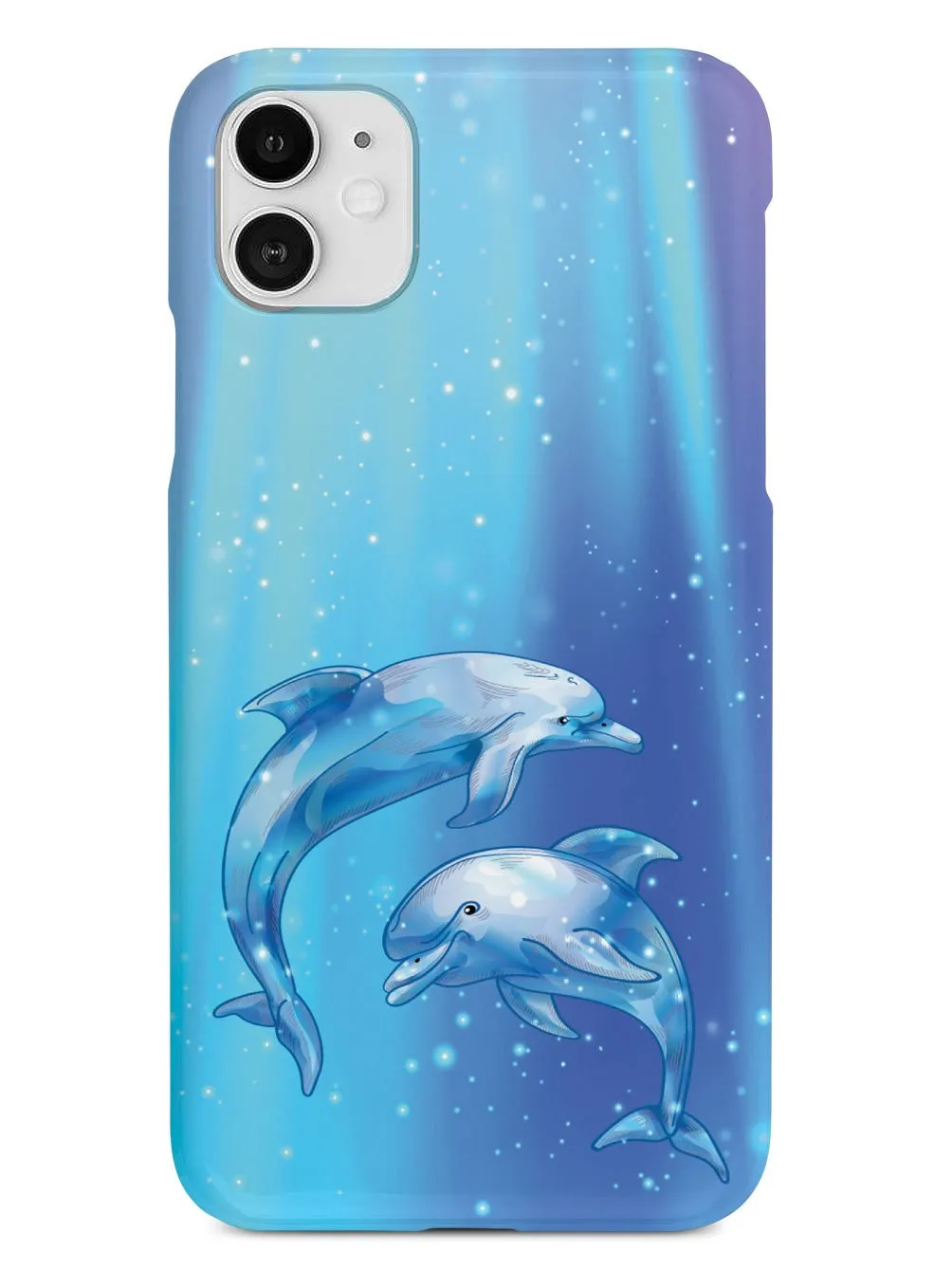 Aquamarine Dolphin Duo - White Case