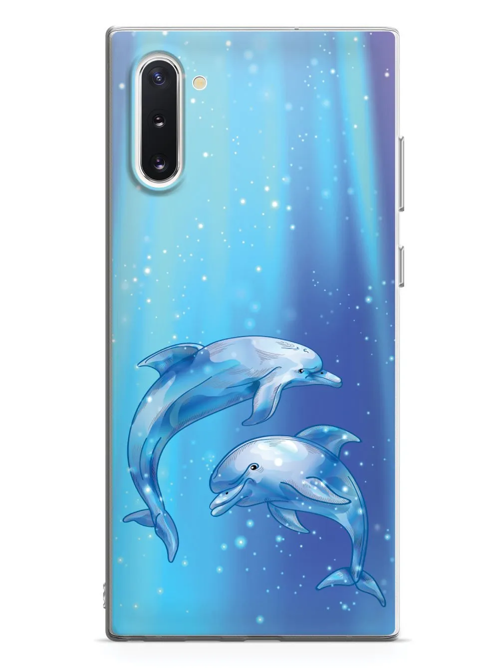 Aquamarine Dolphin Duo - White Case