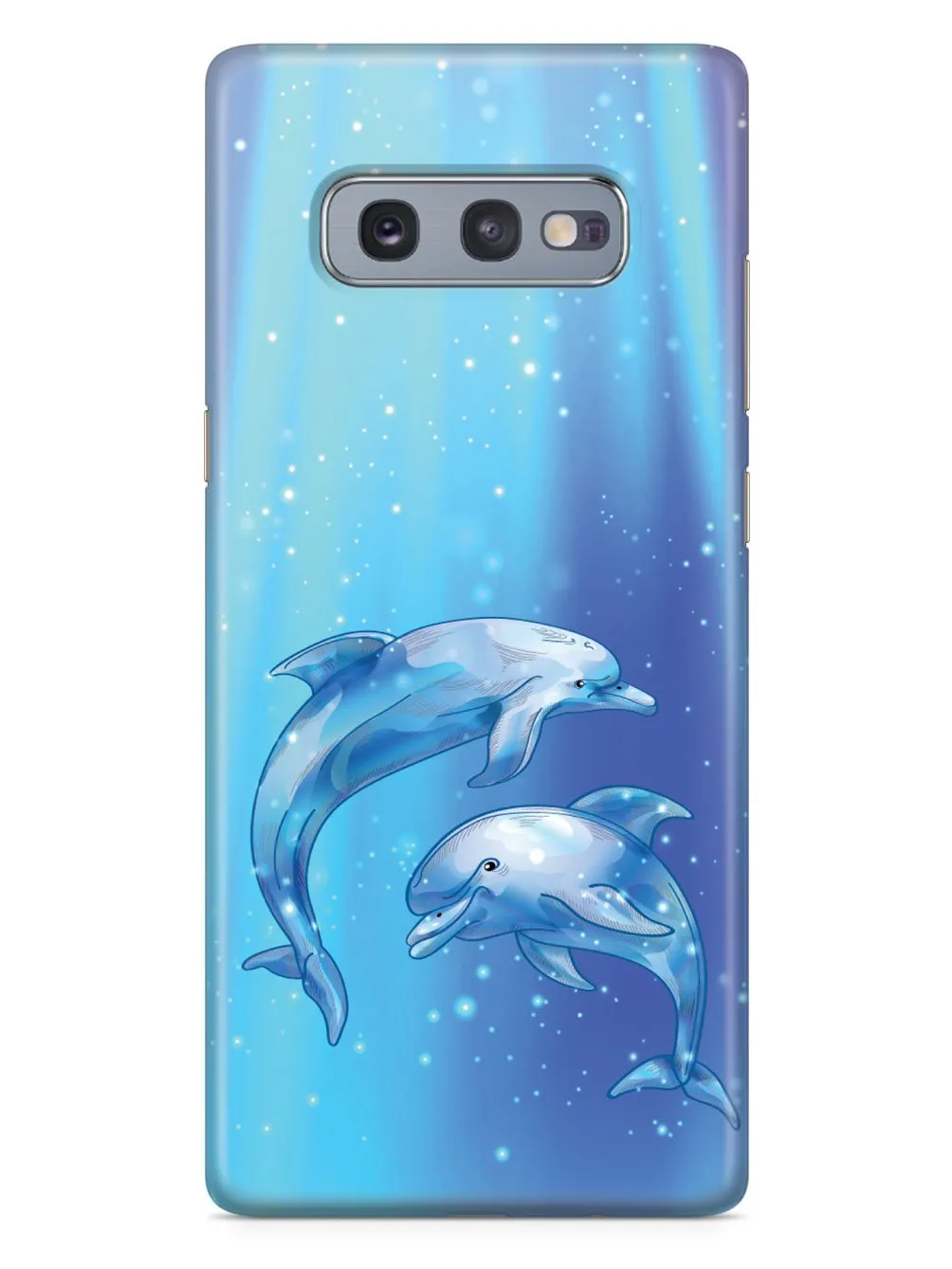 Aquamarine Dolphin Duo - White Case