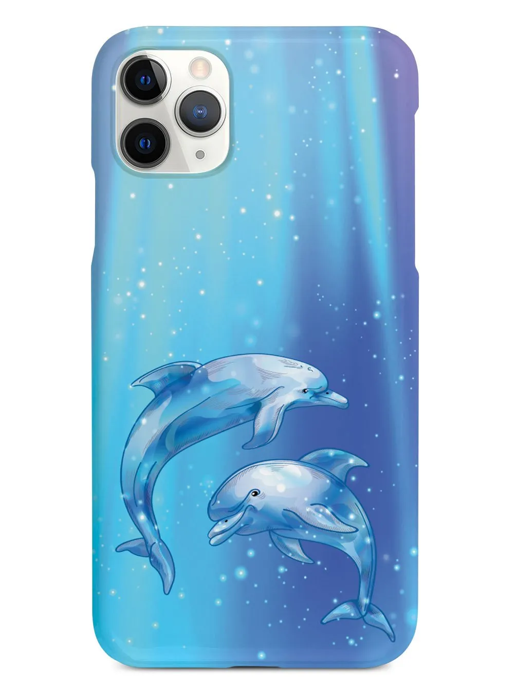 Aquamarine Dolphin Duo - White Case