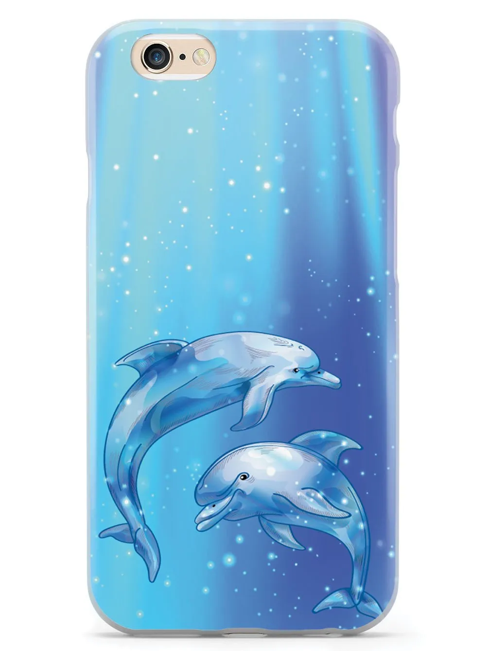 Aquamarine Dolphin Duo - White Case