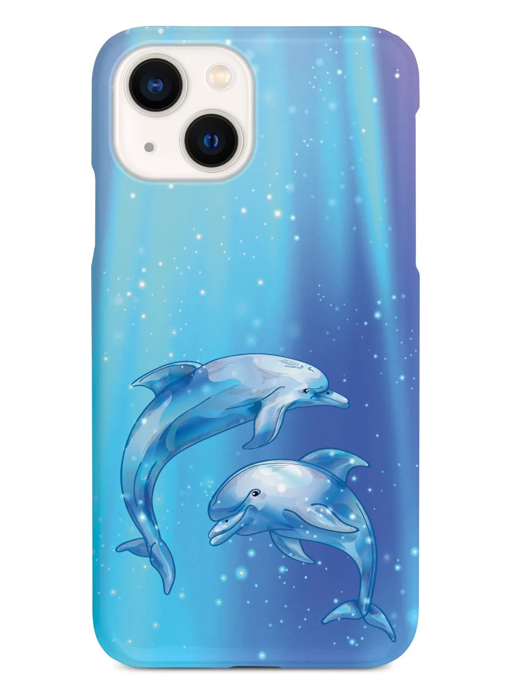 Aquamarine Dolphin Duo - White Case
