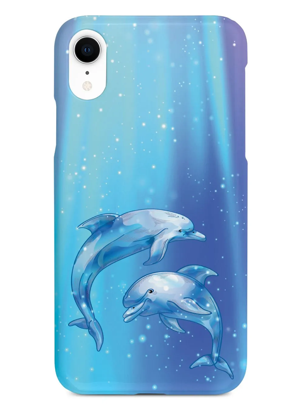 Aquamarine Dolphin Duo - White Case