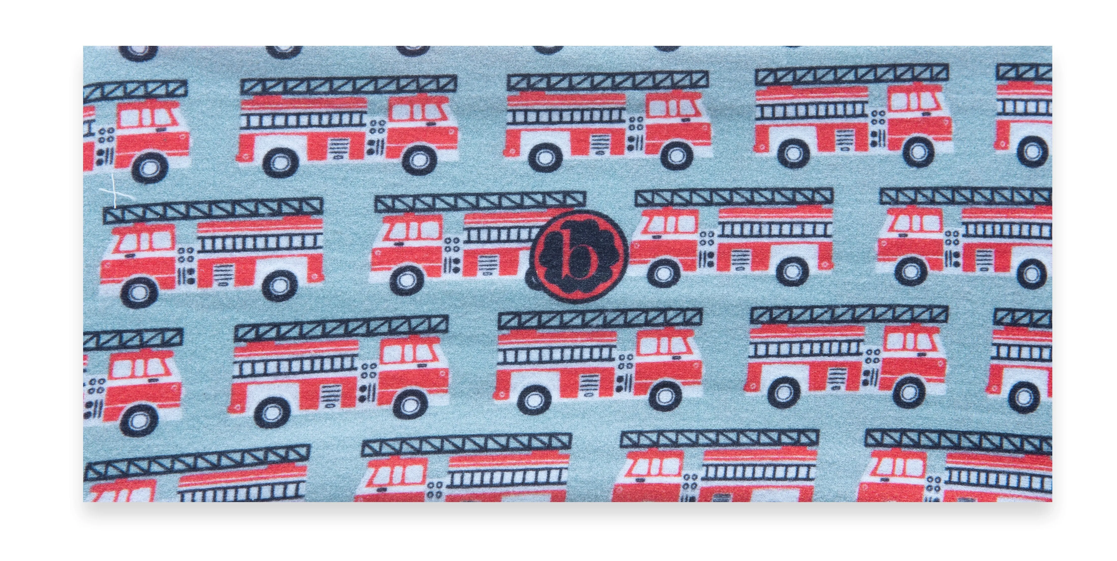 Baby Bling Firetrucks Printed Knot Headband