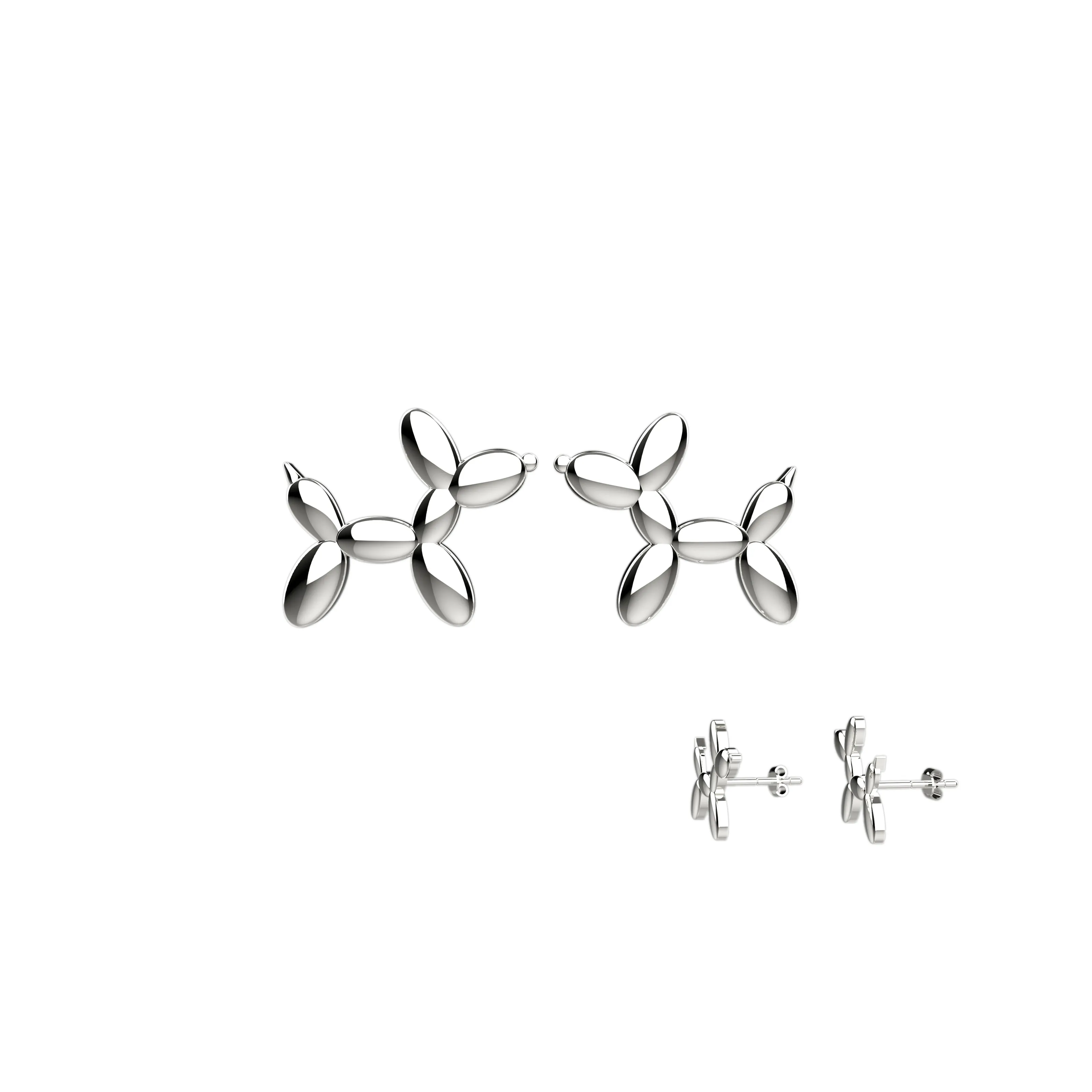 Balloon Dog Stud Earrings