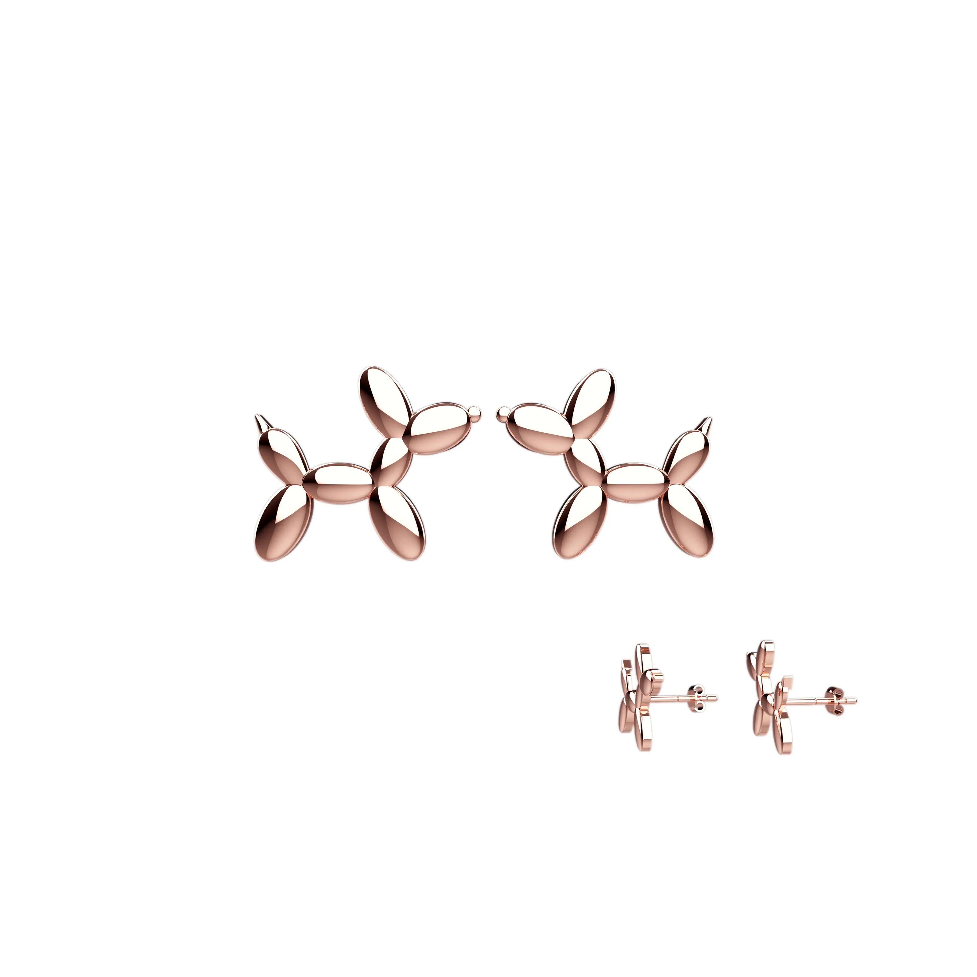 Balloon Dog Stud Earrings