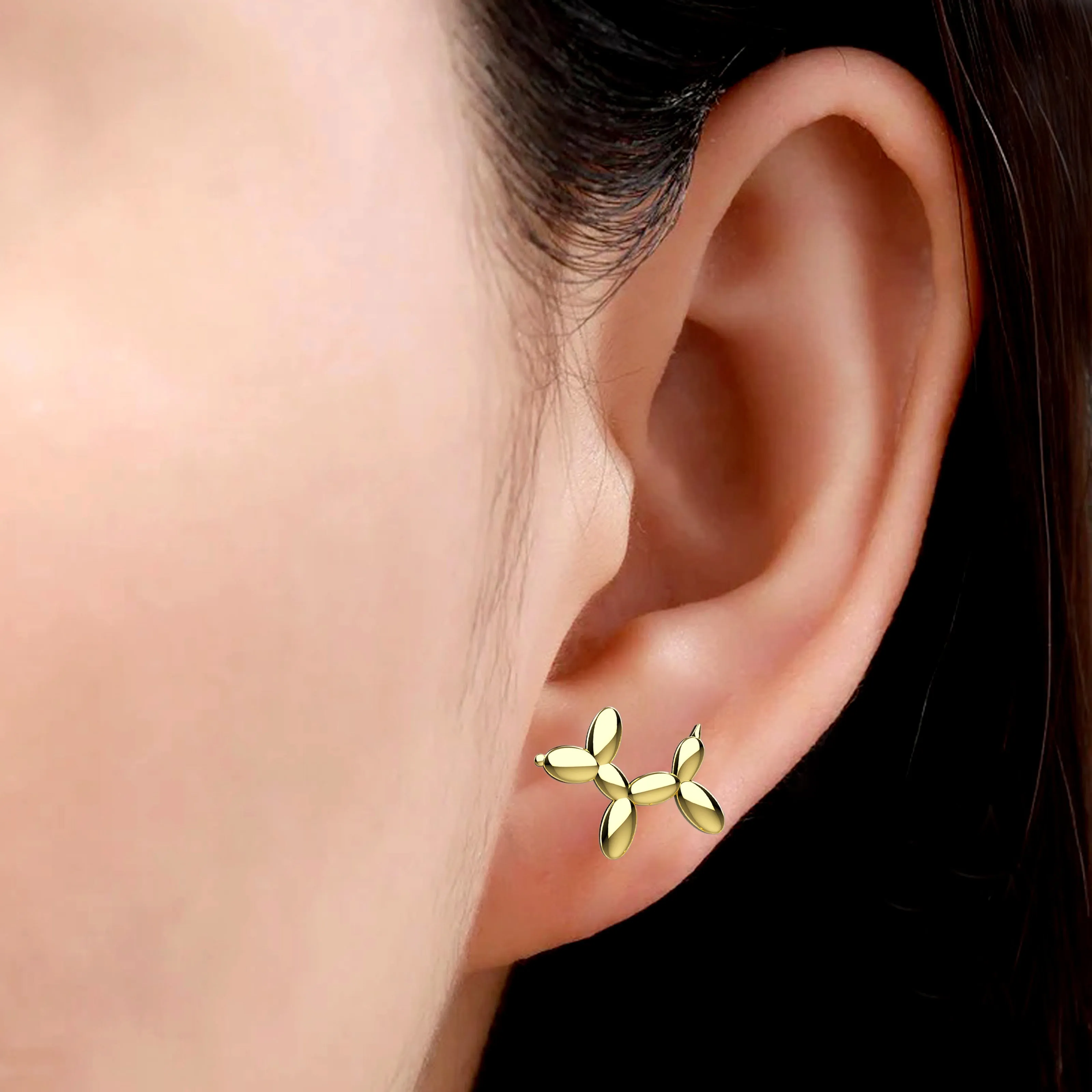 Balloon Dog Stud Earrings
