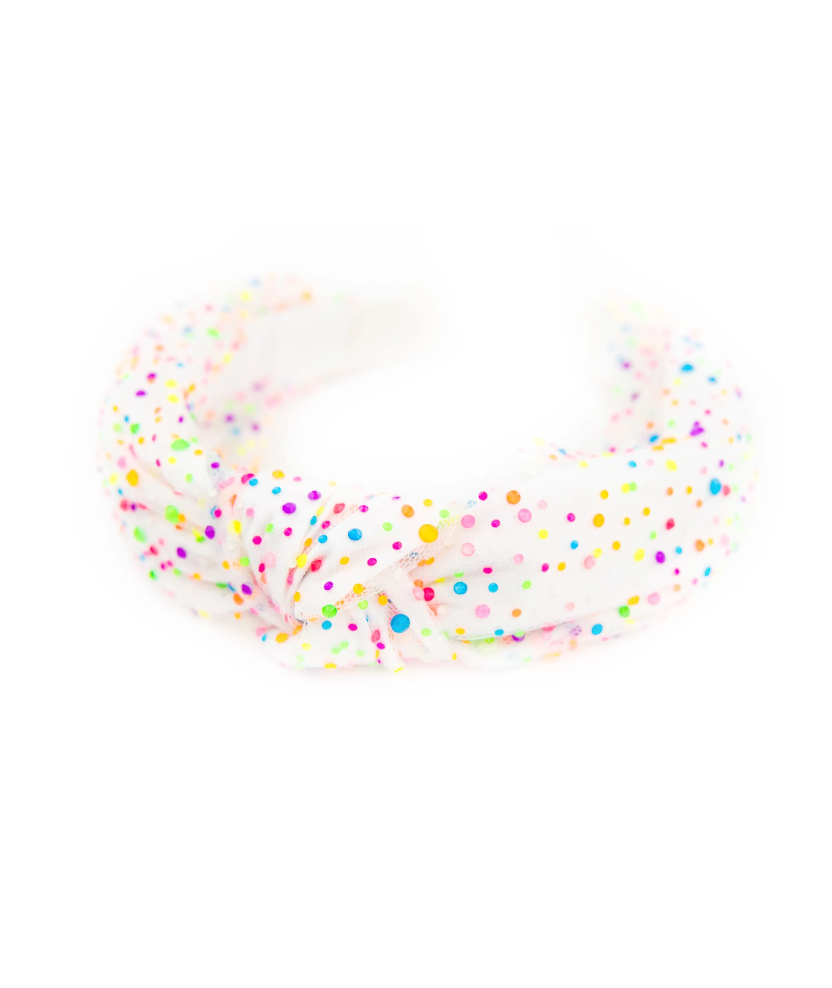 Bari Lynn Knot Headband Neon Tulle With Jewels