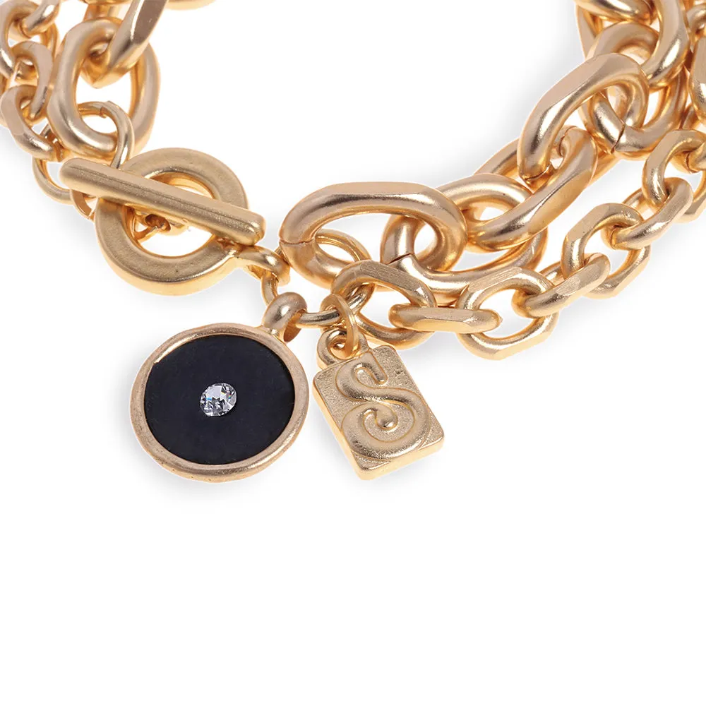 Beyoncé Golden Bracelet - Single Zircon