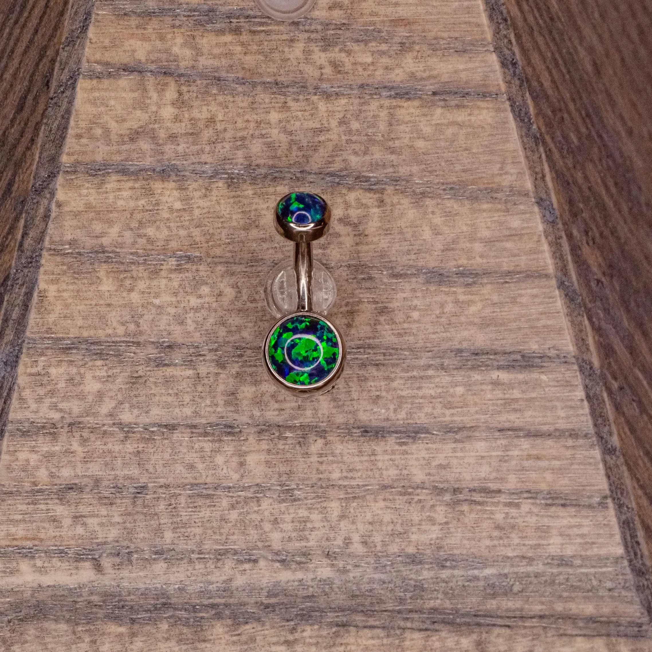 Black Opal Navel in a Bezel Setting  (4mm/6mm)