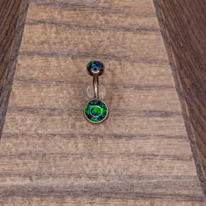 Black Opal Navel in a Bezel Setting  (4mm/6mm)