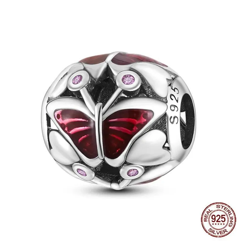 Charming Sterling Silver Red Heart Beads for Pandora - Love & Luck Gifts