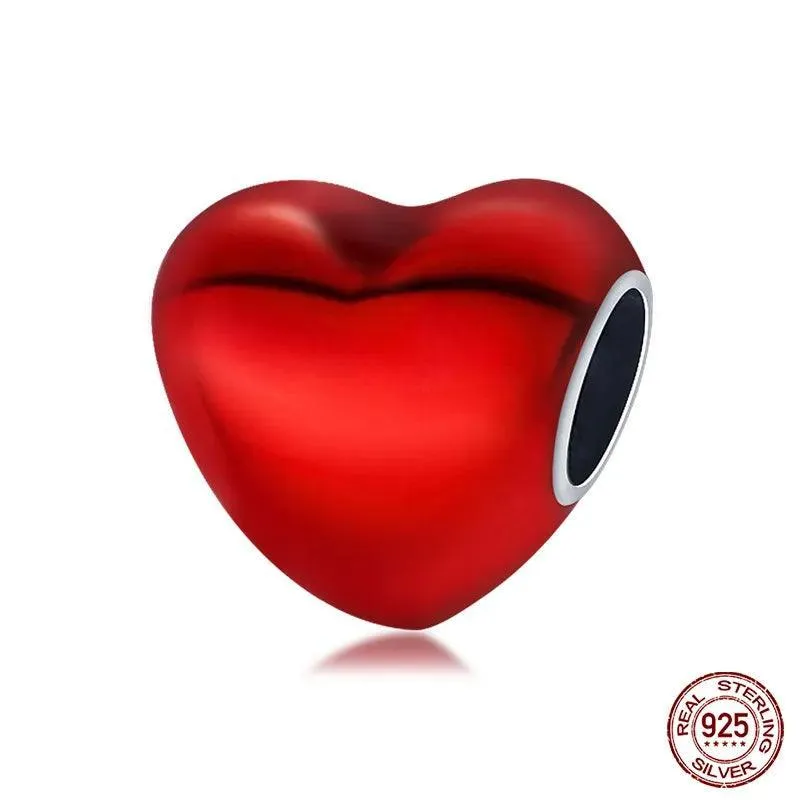 Charming Sterling Silver Red Heart Beads for Pandora - Love & Luck Gifts