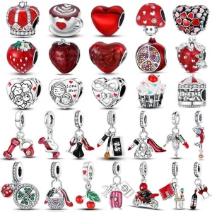 Charming Sterling Silver Red Heart Beads for Pandora - Love & Luck Gifts
