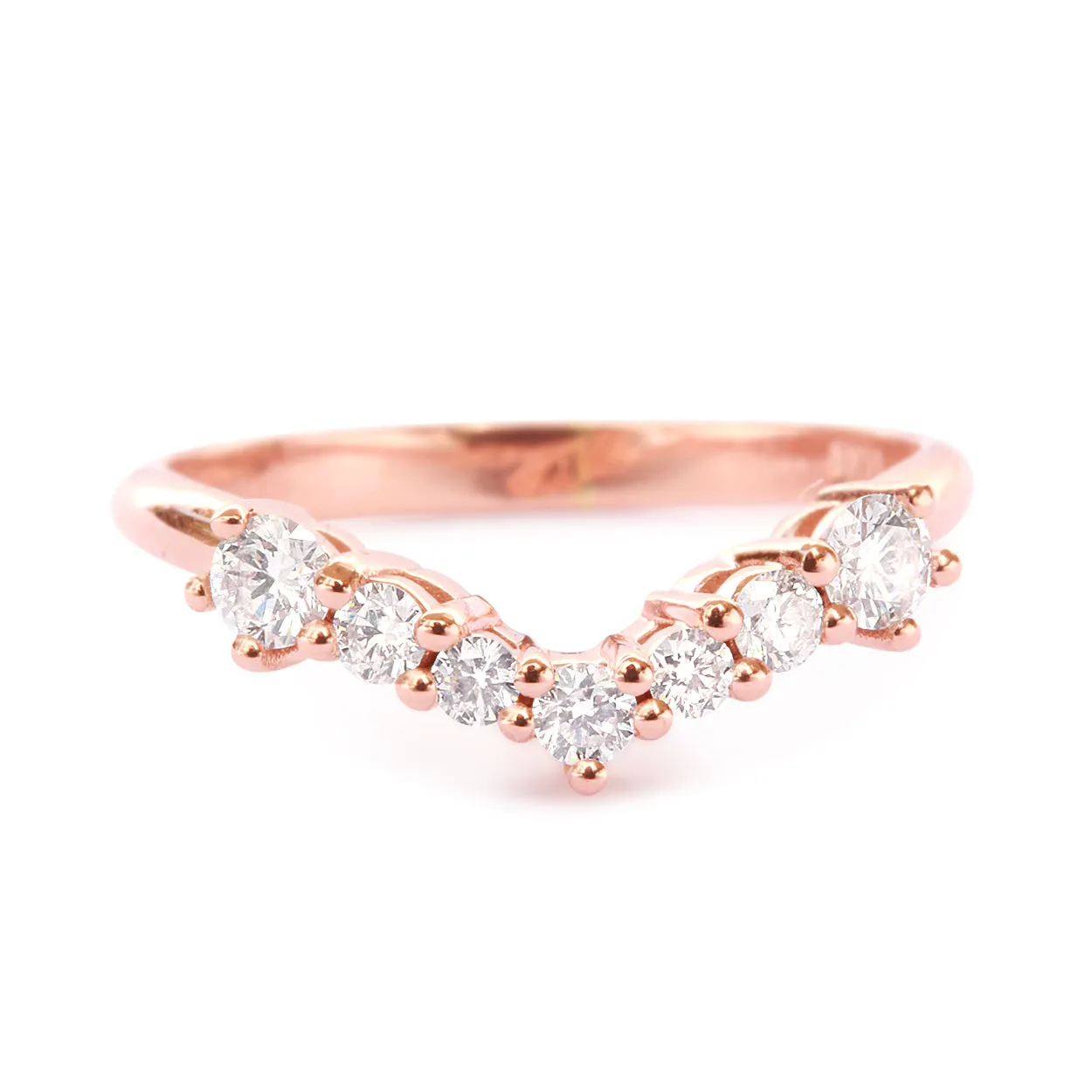 Chevron Big Diamonds Classic Wedding V Ring 0.25ct, Tiff's Ring ♥