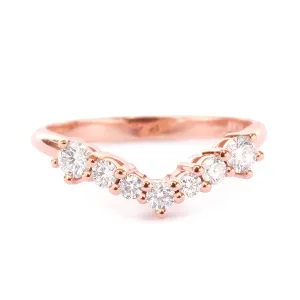 Chevron Big Diamonds Classic Wedding V Ring 0.25ct, Tiff's Ring ♥